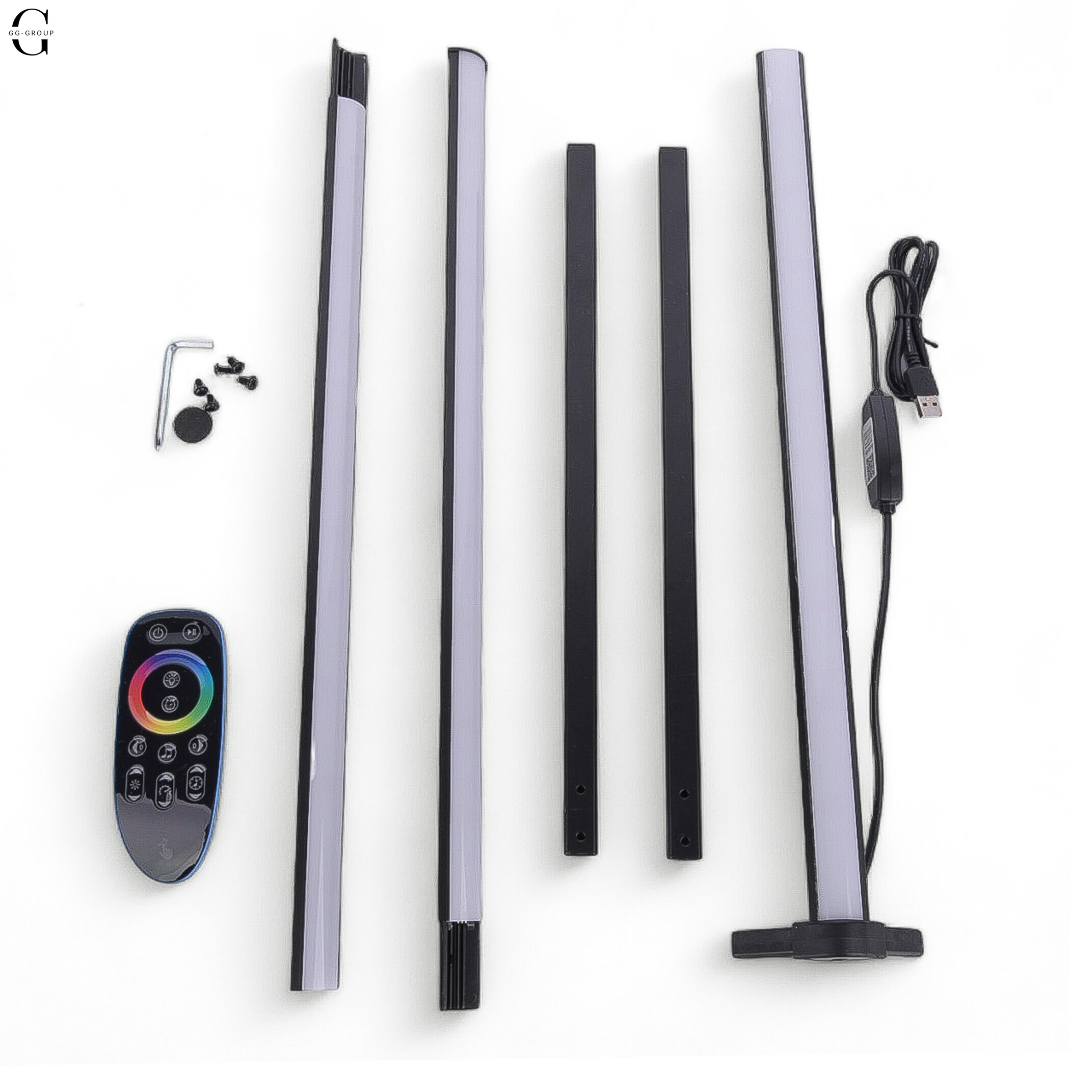 Напольная угловая лампа RGB торшер EL-2188 с пультом управления (сенсор) Без мобильного приложения 150 см